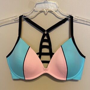 Victoria's Secret Pink and Blue Strappy Bra